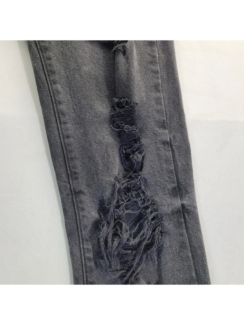 PacSun Jeans Men's 30x30 Black Dark Wash Stacked Distroyed Skinny Jeans